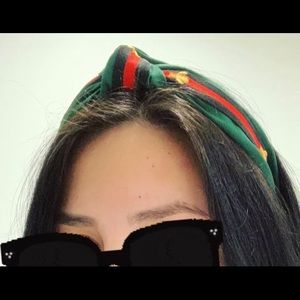 Green and red bee headband